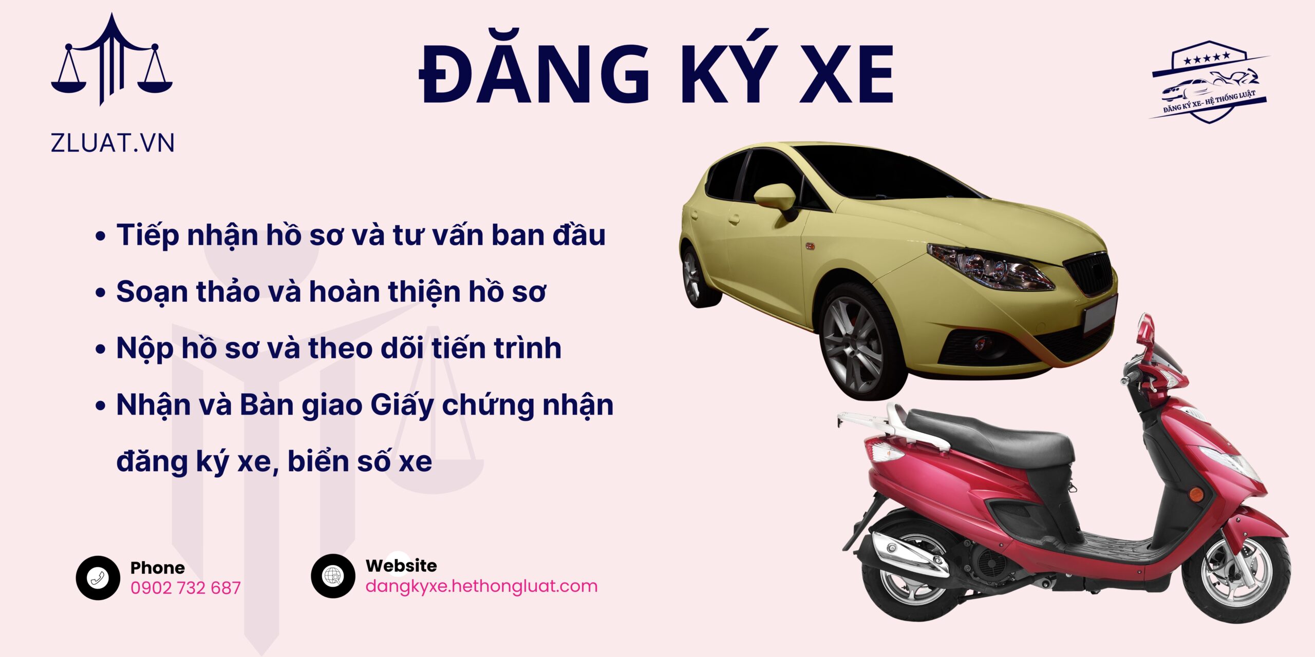 [ZLUATDANGKYXE] – Gói dịch vụ Đăng ký sang tên xe máy, xe ô tô, các loại xe tương tự ở xã Cẩm Tân, Thanh Hóa<br><br> - Ảnh 1